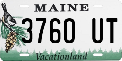 ME license plate 3760UT