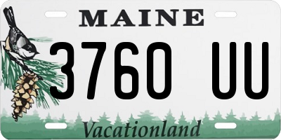 ME license plate 3760UU