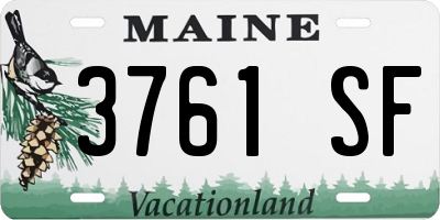 ME license plate 3761SF