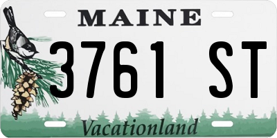ME license plate 3761ST