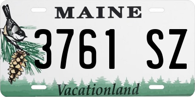 ME license plate 3761SZ