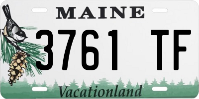 ME license plate 3761TF