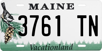 ME license plate 3761TN
