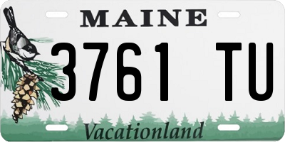 ME license plate 3761TU