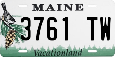 ME license plate 3761TW