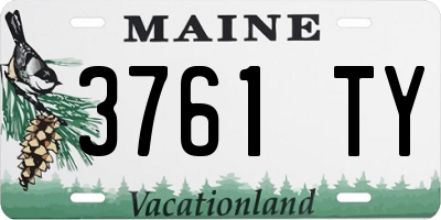 ME license plate 3761TY
