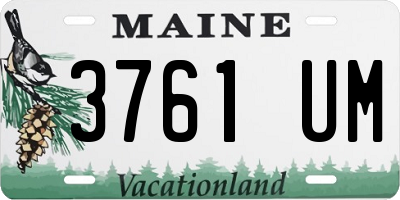 ME license plate 3761UM