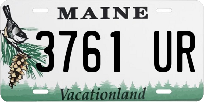 ME license plate 3761UR