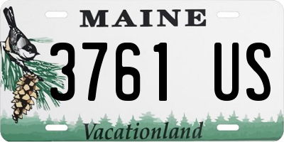 ME license plate 3761US