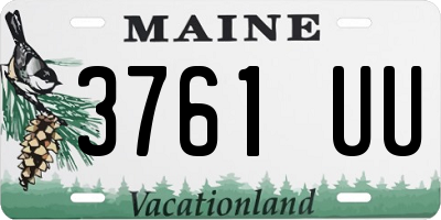 ME license plate 3761UU