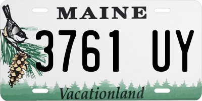 ME license plate 3761UY