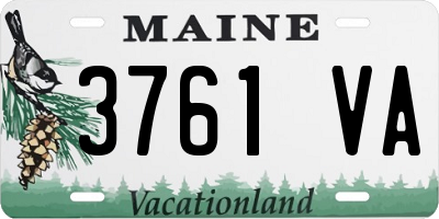ME license plate 3761VA