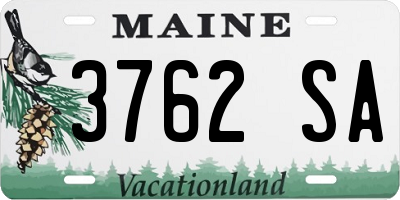 ME license plate 3762SA