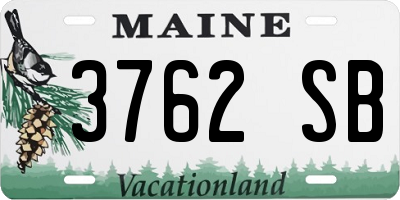 ME license plate 3762SB