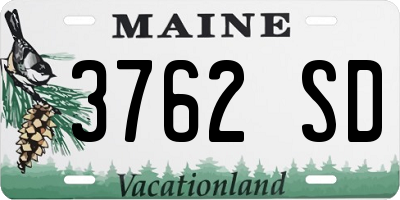 ME license plate 3762SD
