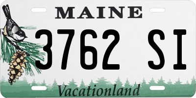 ME license plate 3762SI