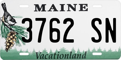 ME license plate 3762SN