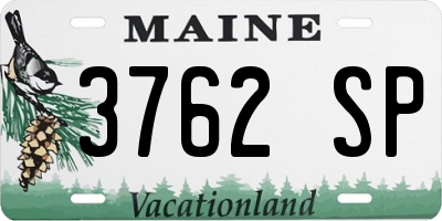 ME license plate 3762SP