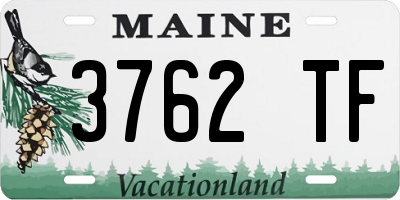 ME license plate 3762TF