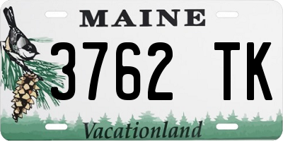 ME license plate 3762TK
