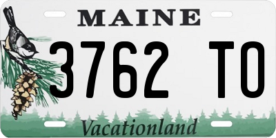 ME license plate 3762TO