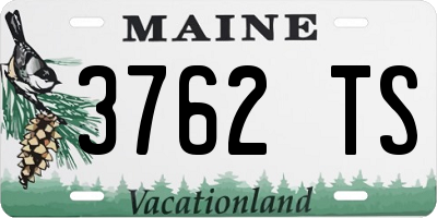 ME license plate 3762TS