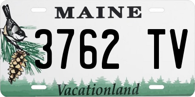 ME license plate 3762TV