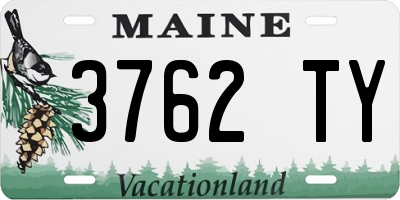 ME license plate 3762TY