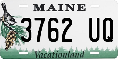 ME license plate 3762UQ