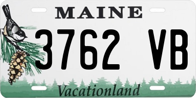 ME license plate 3762VB