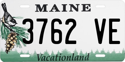 ME license plate 3762VE