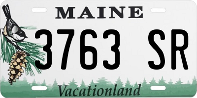 ME license plate 3763SR