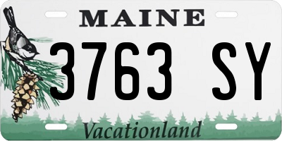 ME license plate 3763SY