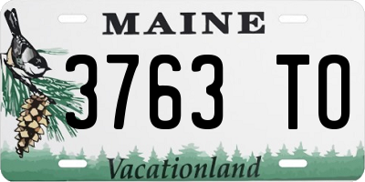 ME license plate 3763TO