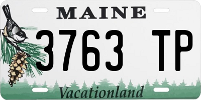 ME license plate 3763TP