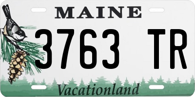 ME license plate 3763TR