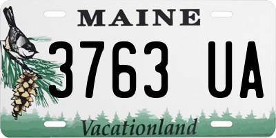 ME license plate 3763UA