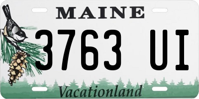 ME license plate 3763UI