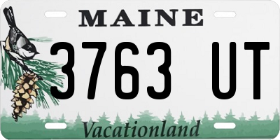 ME license plate 3763UT