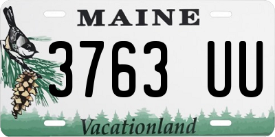 ME license plate 3763UU