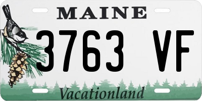 ME license plate 3763VF