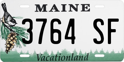 ME license plate 3764SF