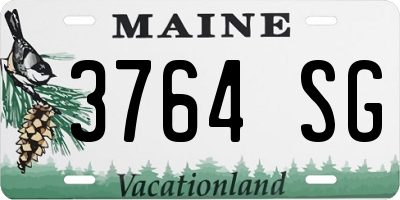 ME license plate 3764SG
