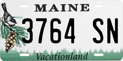 ME license plate 3764SN