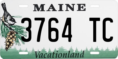 ME license plate 3764TC