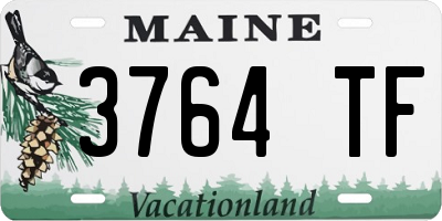 ME license plate 3764TF