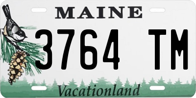 ME license plate 3764TM