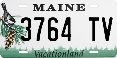 ME license plate 3764TV