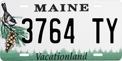 ME license plate 3764TY