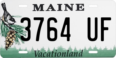 ME license plate 3764UF